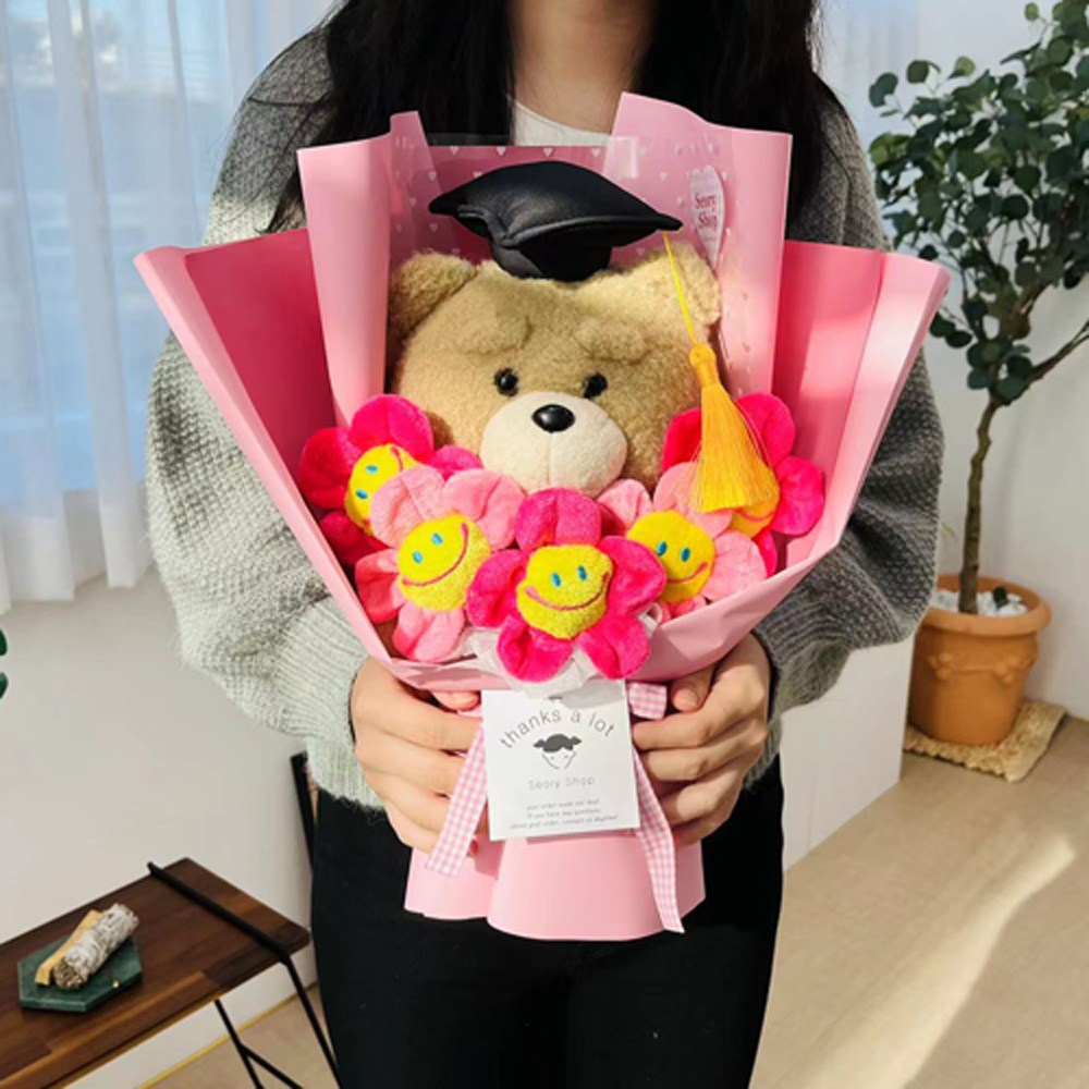테드베어 스마일 꽃다발 졸업식 기념일 재롱잔치 27,500원