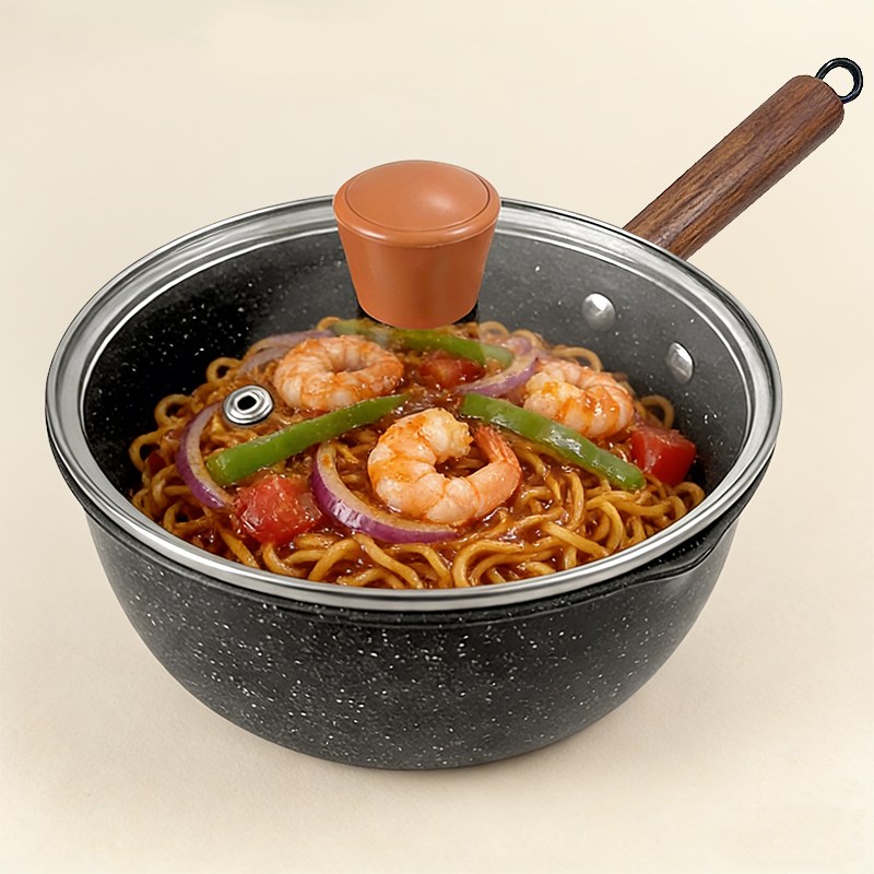 YONIVI 라면 냄비 세라믹 편수 냄비 (인덕션 사용 가능) 1인용 2인용 겸용 라면 전용 냄비 12,800원