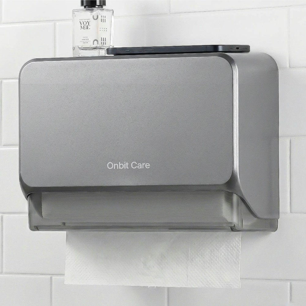 온빛홈 무타공 핸드타올 케이스 페이퍼타올 걸이, 1개, 그레이 15,800원