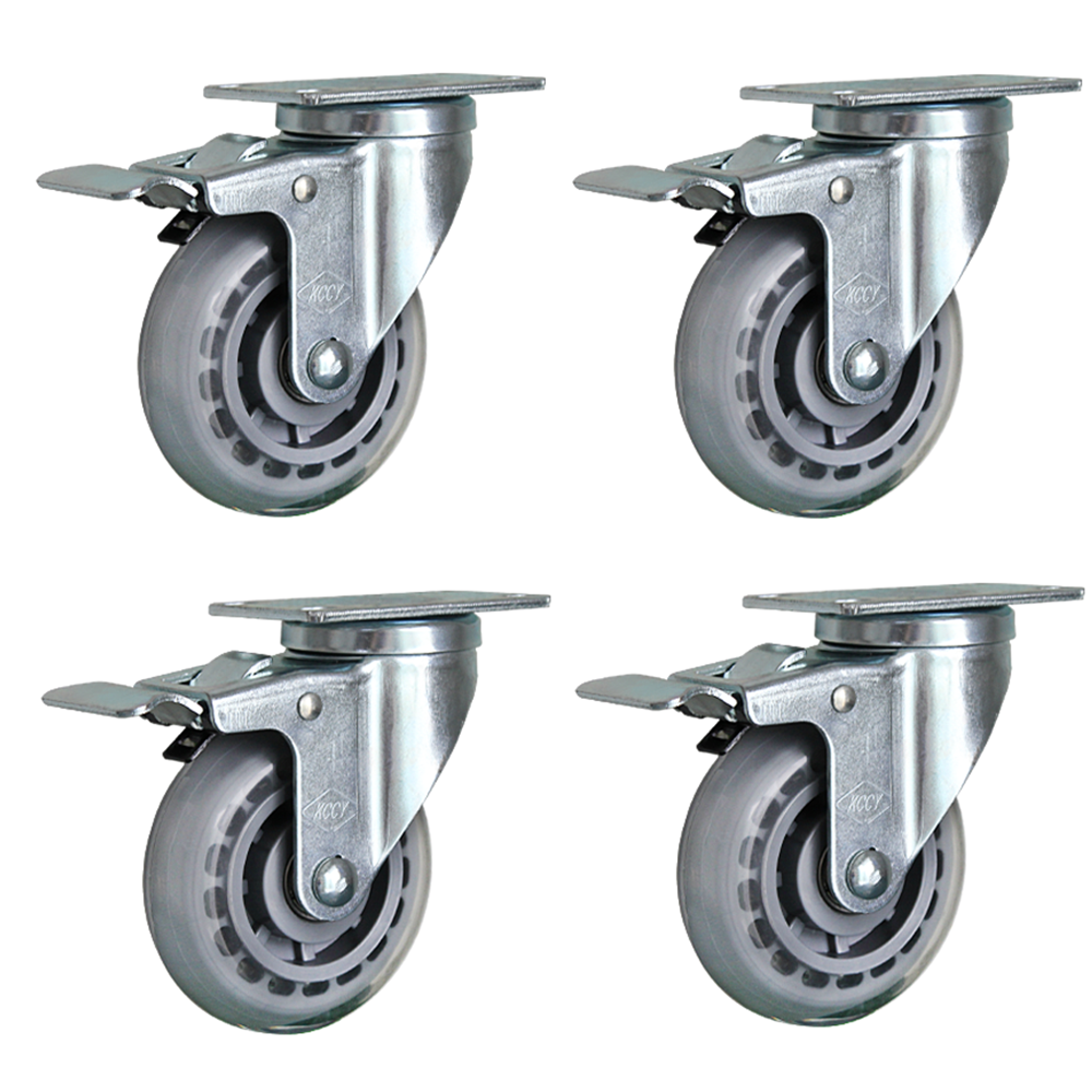 인라인캐스터 4인치 회전토탈앞브레이크 무소음 우레탄바퀴 대차바퀴 4개 1세트, 1세트 30,400원