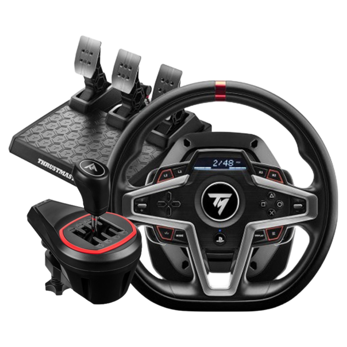 트러스트마스터 T248 레이싱휠 , 3페달포함 + TH8S 쉬프터 패키지, 1개, 현재가 458,000원