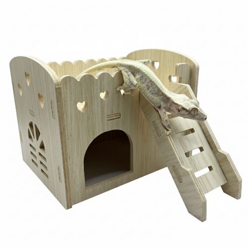 미니포레 크레스티드게코 도마뱀 햄스터 은신처, 1개, 우드 8,650원