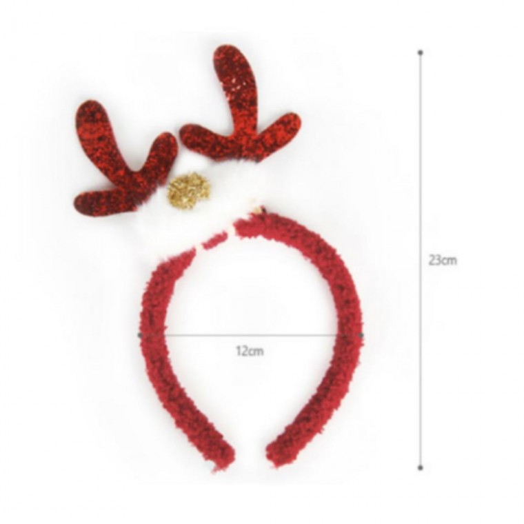 루돌프머리띠 머리띠 복실반짝머리띠 크리스마스파티, 단일상품, 레드 9,870원