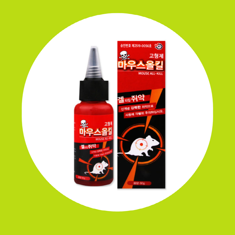 마우스올킬 겔쥐약(60g) 물쥐약 고형제 쥐퇴치약 살서제 4,000원