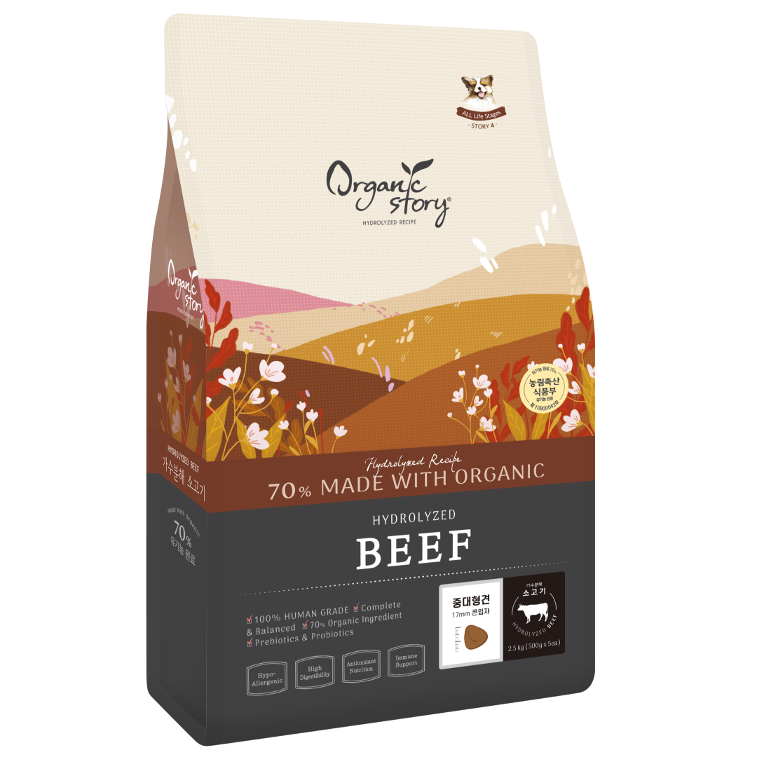 (큰알맹이) 오가닉스토리 강아지 가수분해 사료 소고기 7kg, 가수분해소, 7kg, 1개 63,000원