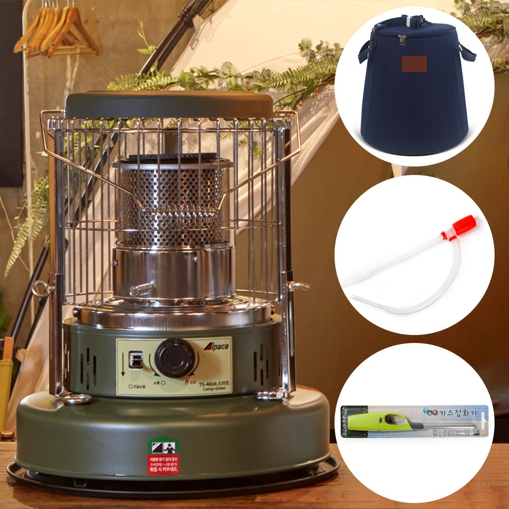 알파카 난로 TS-460A 스마트 가방포함 캠프그린에디션 캠핑 등유 히터 심지 야외용 석유 238,000원
