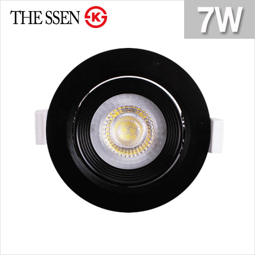 동성 LED 할로겐 일체형 원형 매입등 블랙 7W (3색상), 1개, 전구색 4,400원