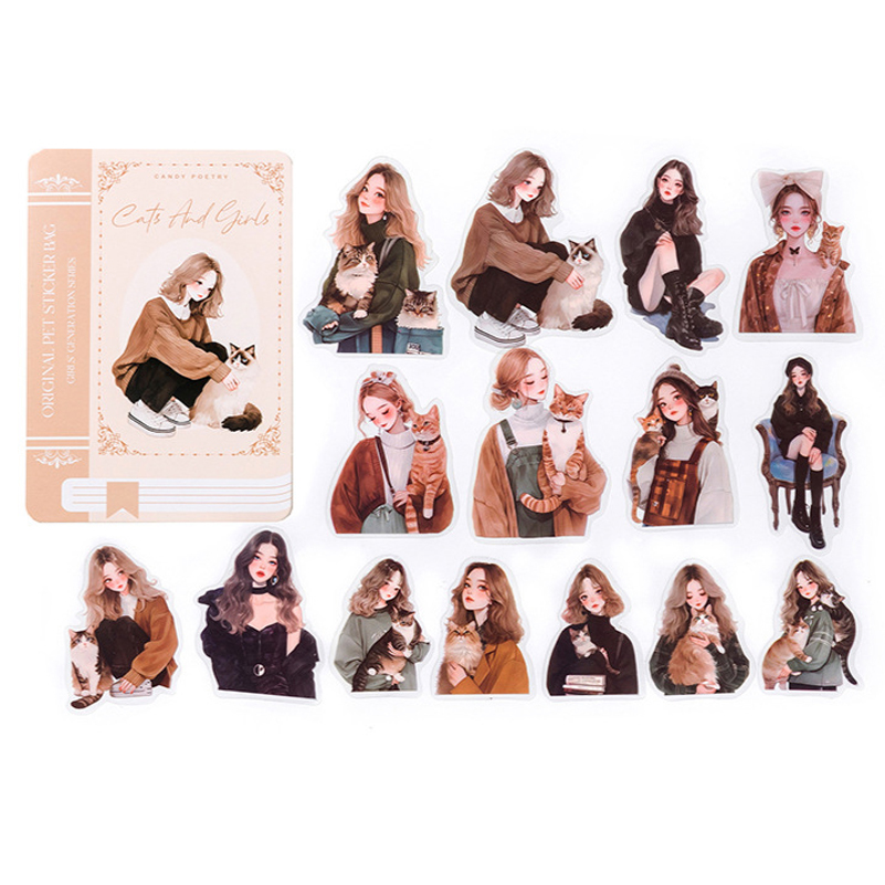 올리브파티 걸스제너레이션 시리즈 인물 소녀 감성 빈티지 다꾸 스티커 30p 세트 5,670원