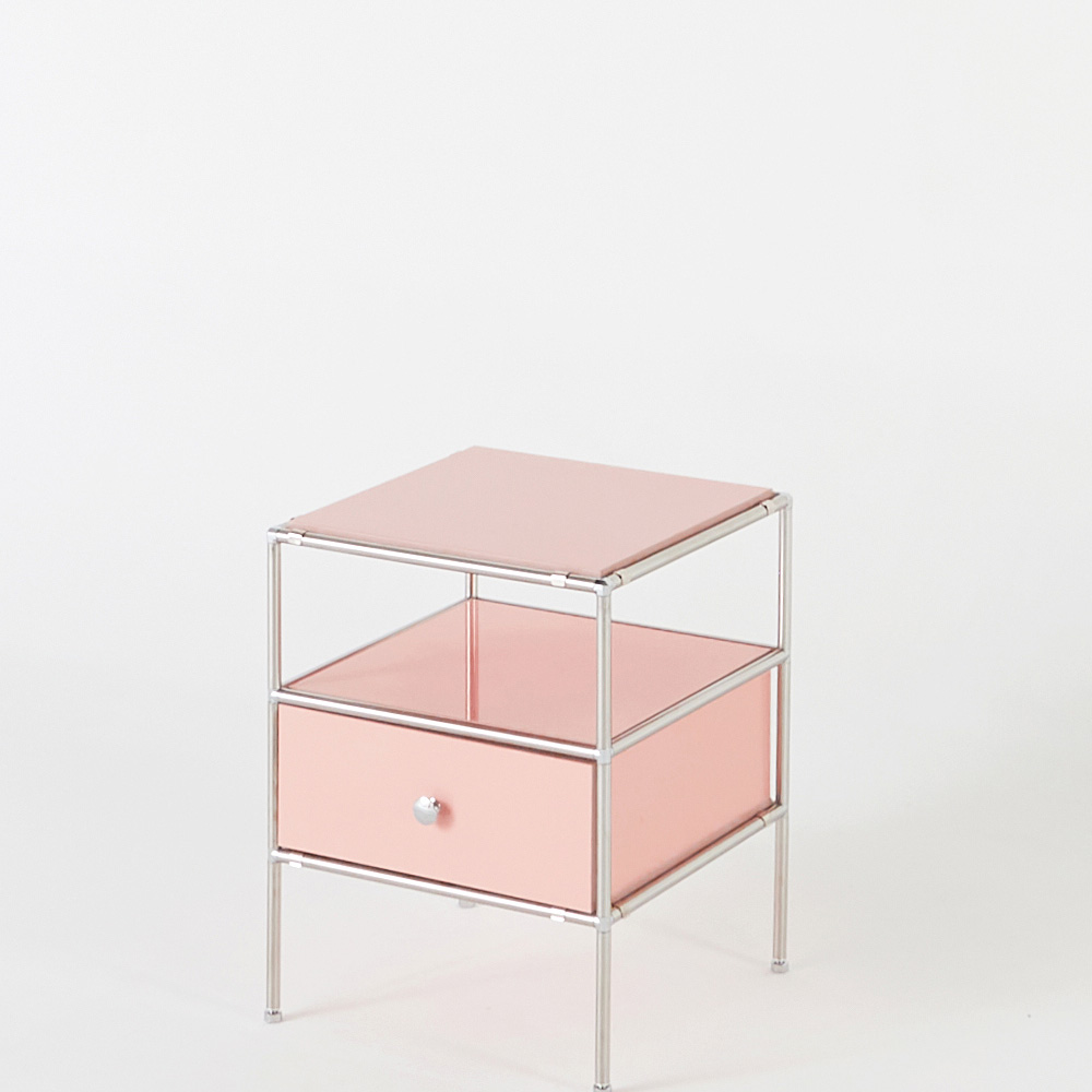 [숨결] 미드센츄리 모듈 로디아 선반 협탁(400), 옐로우, 색상:옐로우 199,000원