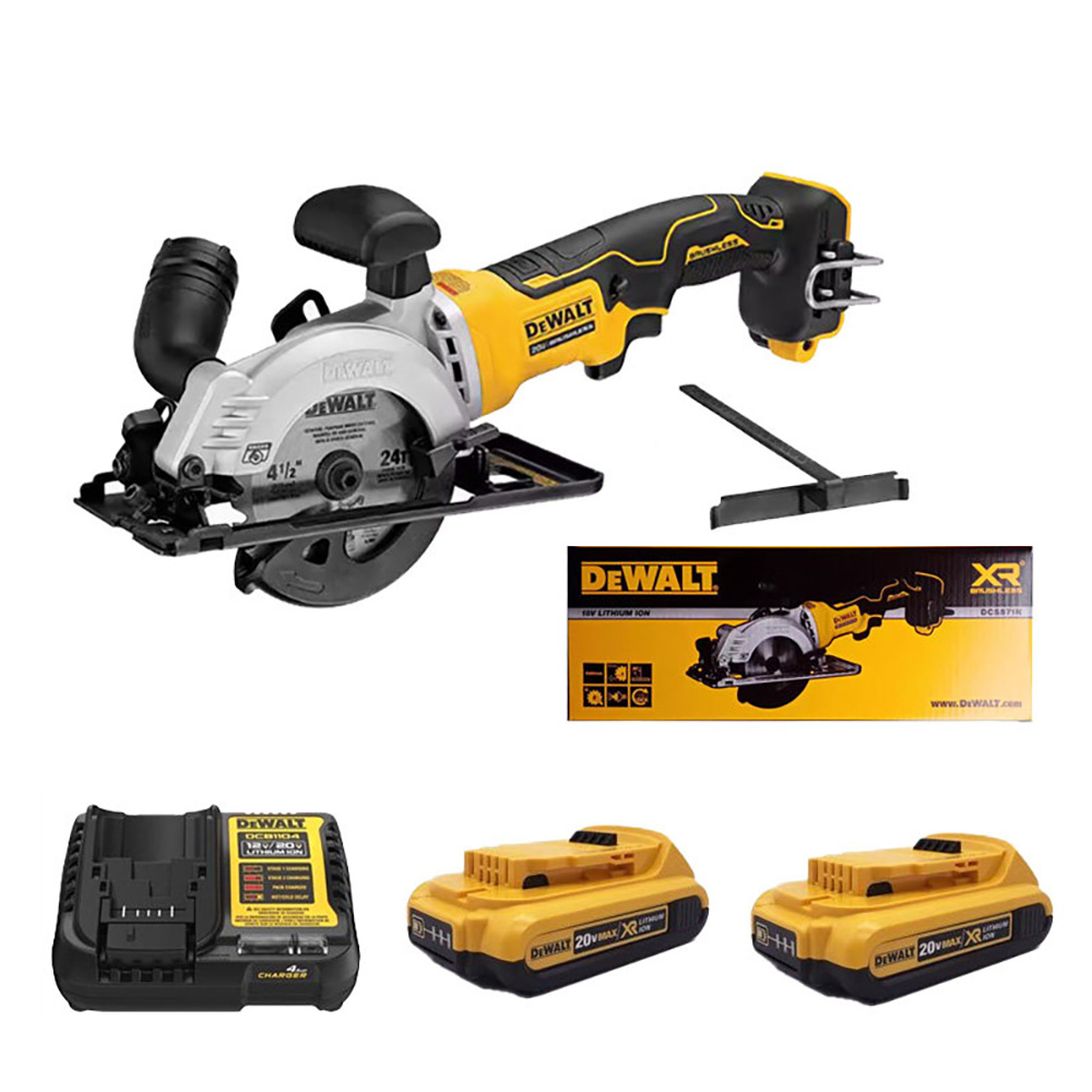 디월트 DCS571 충전식 무선 원형톱 절단기 18V 20V, 1개, DCS571 2.0Ah 배2 366,600원