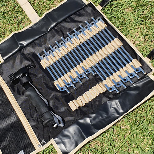 캠핑 단조팩 10개 망치 블랙 파우치 가방 세트+사은품 야광링 10개 31,900원