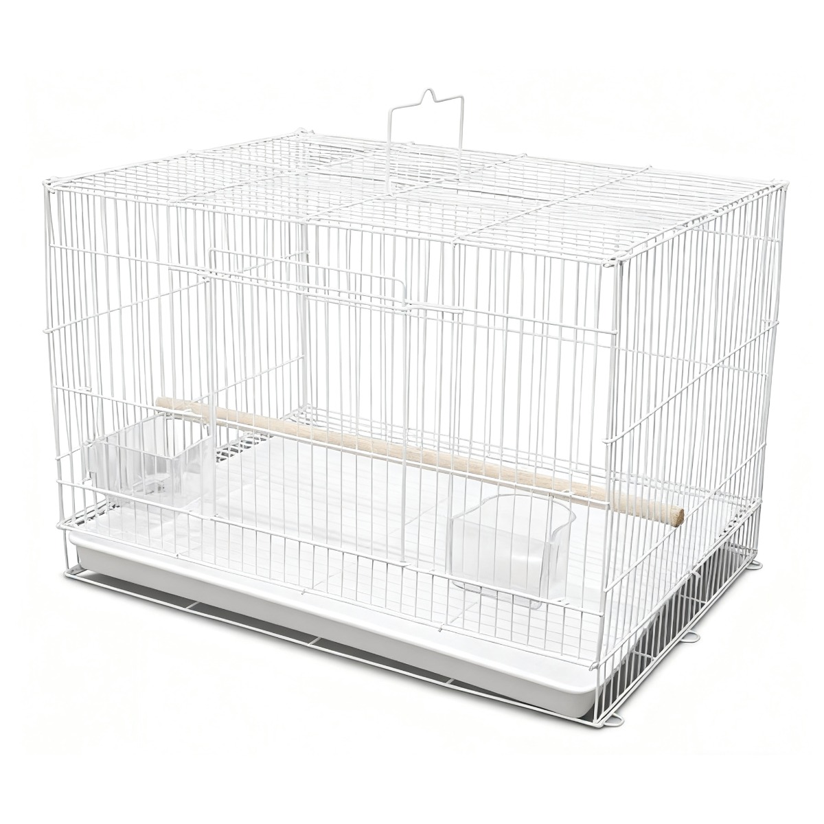 앵무새 날림장48cm*34cm*31cm 화이트/블루/옐로우/핑크 급수기*1+그네*1+사다리*1+모이 스푼*1+배변판*1+먹이그릇*2+횟대*2 1세트 24,500원