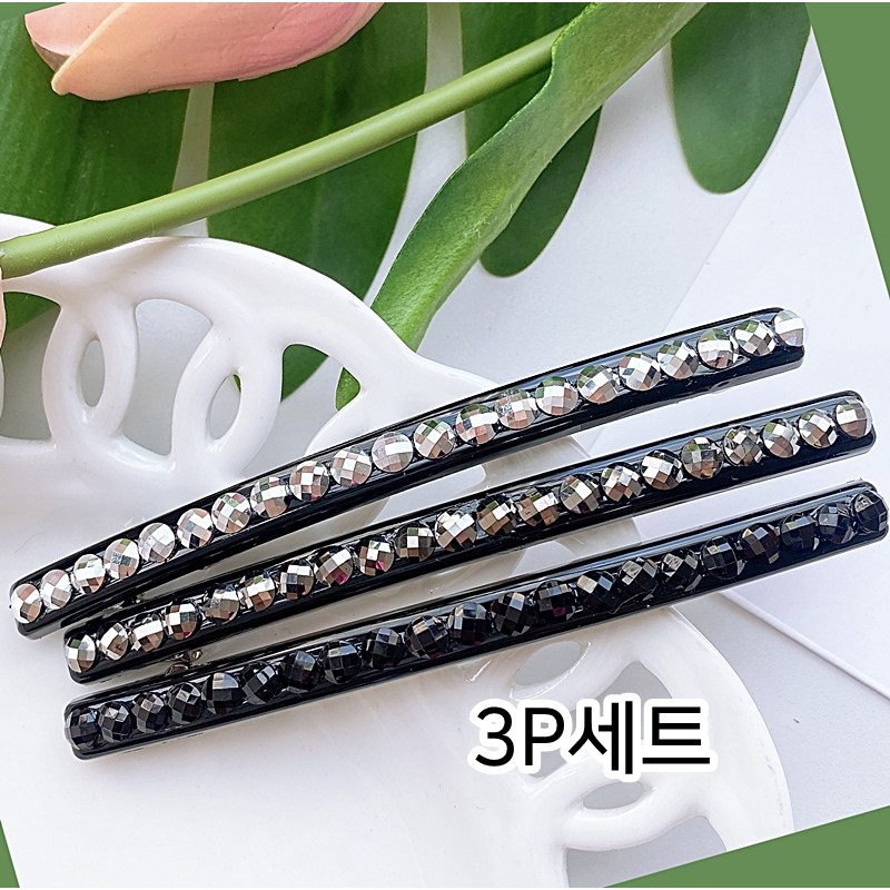 레인걸 데이라인 [3P세트] 큐빅 반묶음 반머리 머리핀 헤어핀(A5657) 9,900원