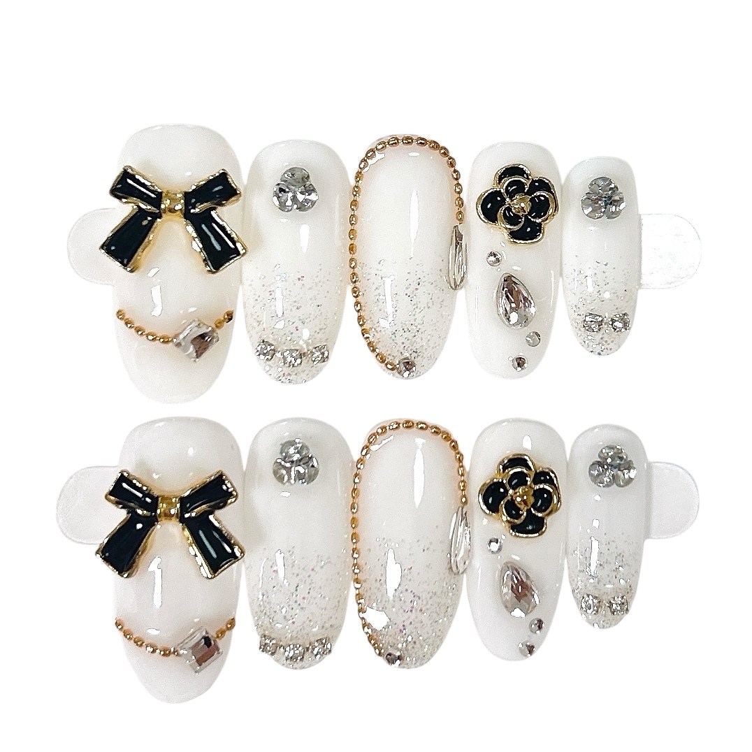 까멜리아 꽃 리본 파츠 셀프네일팁 10p 29,800원