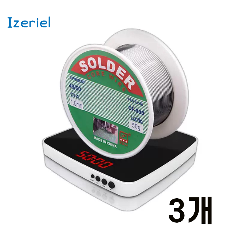 Izeriel 1+1+1 납땜용 실납 와이어 실납 용접 와이어 납 솔더와이어 테인레스 스틸 납땜 저온 용접 와이어 전기 철 솔더 와이어 50g 1.0mm 19,800원