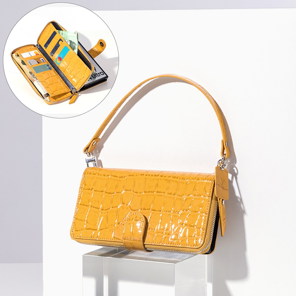 BonAtti HERES 천연소가죽 악어 지퍼 지갑 케이스+핸드스트랩 갤럭시 S26 플러스 울트라 87,000원