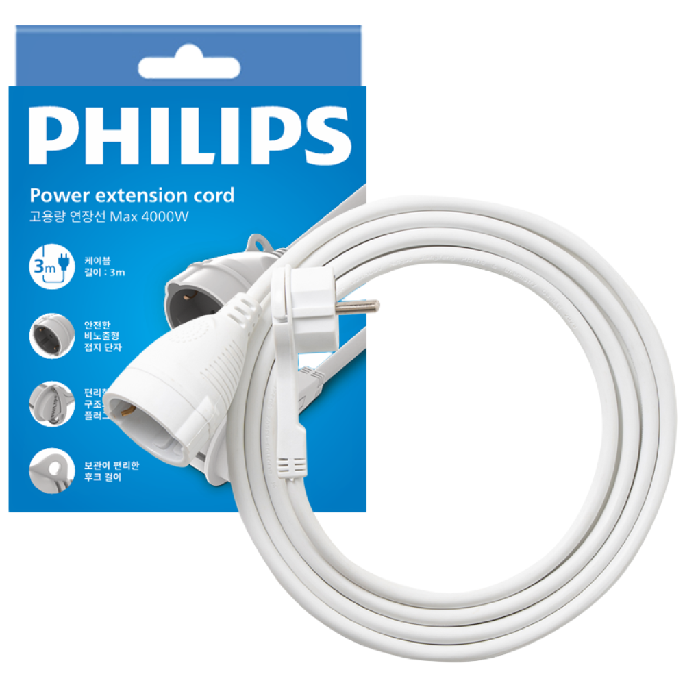 필립스 고용량 연장선 연장 케이블 납작 콘센트 1구 멀티탭 20,610원