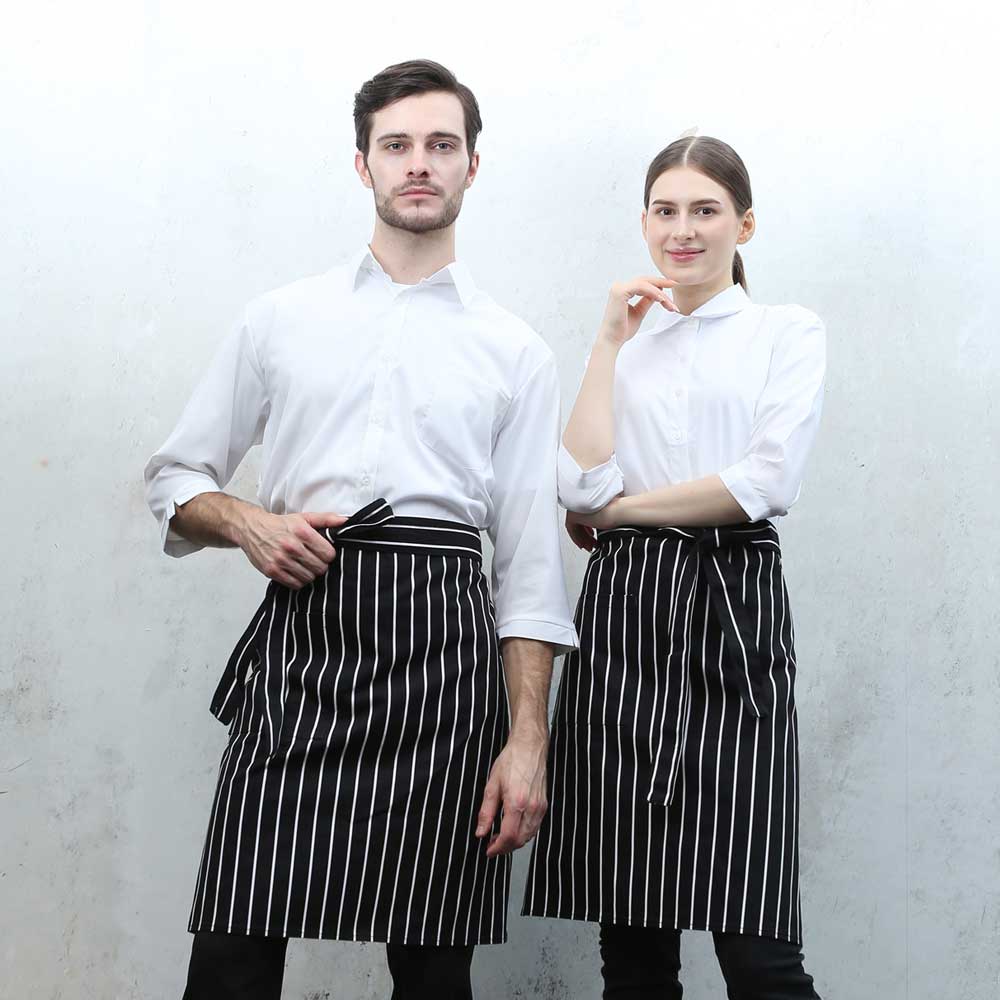 면 검정 줄 스트라이프 허리 앞치마 1개 측면주머니 면앞치마 카페앞치마 반앞치마 허리형 앞치마 식당 매장 카페 홀 바리스타 은 앞치마 식당앞치마 식당짧은앞치마 SSAP-309, 1개 11,000원