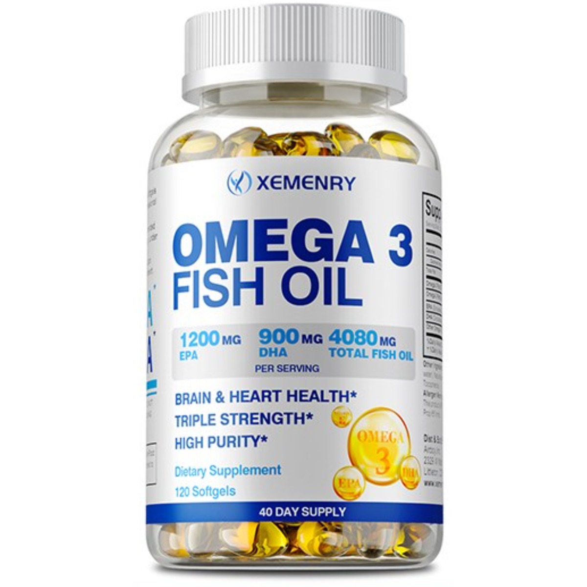 오메가3 어유 4500mg - EPA, DHA - 3배 강력, 최고 효능, 관절 건강 지원, 1개, 60정 17,620원