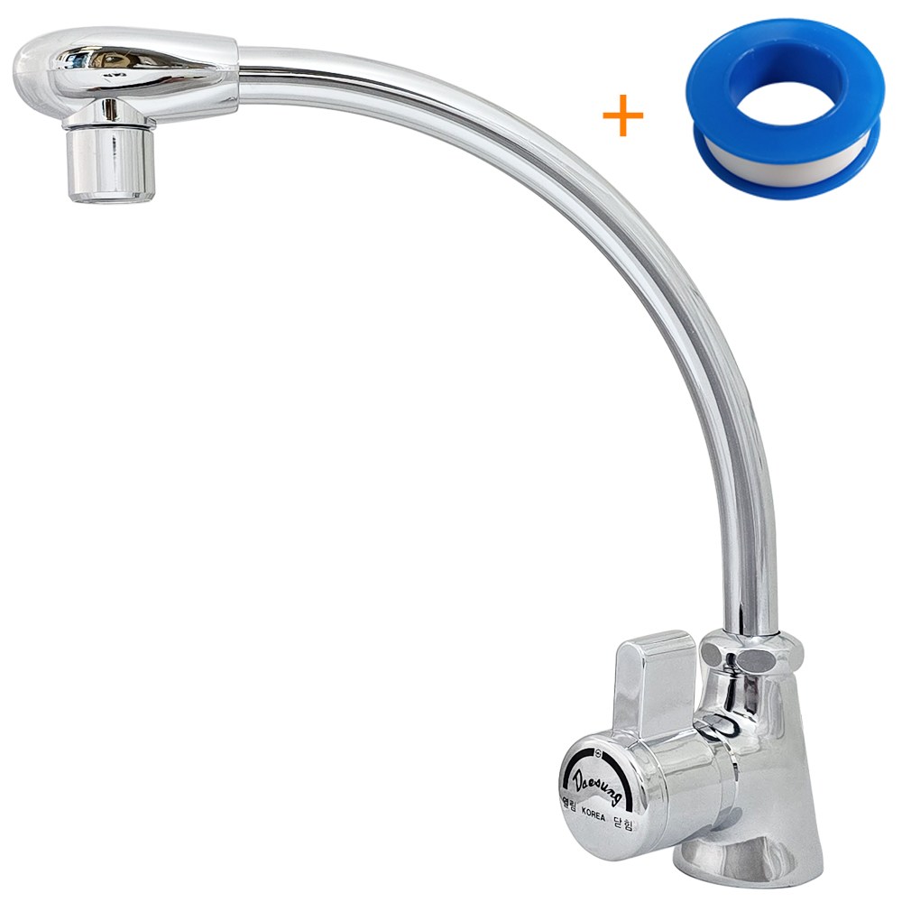 단수 수전 세로 주방 싱크대 코브라 수도꼭지 자바라 거위목 국산, 1개 31,500원