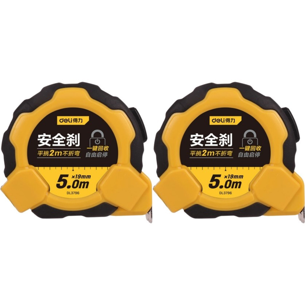 델리 전문가용 고정밀 스틸 줄자 5m x 19mm 1+1, 1세트 13,150원