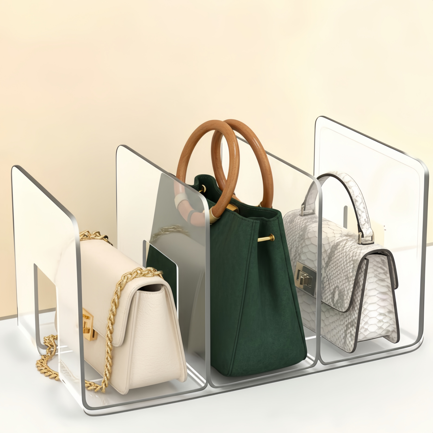 융풍 가방보관함  수납 정리함 아크릴 케이스 수납함 가방 정리함 가방 수납장 투명 수납정리함 가방걸이 13,830원