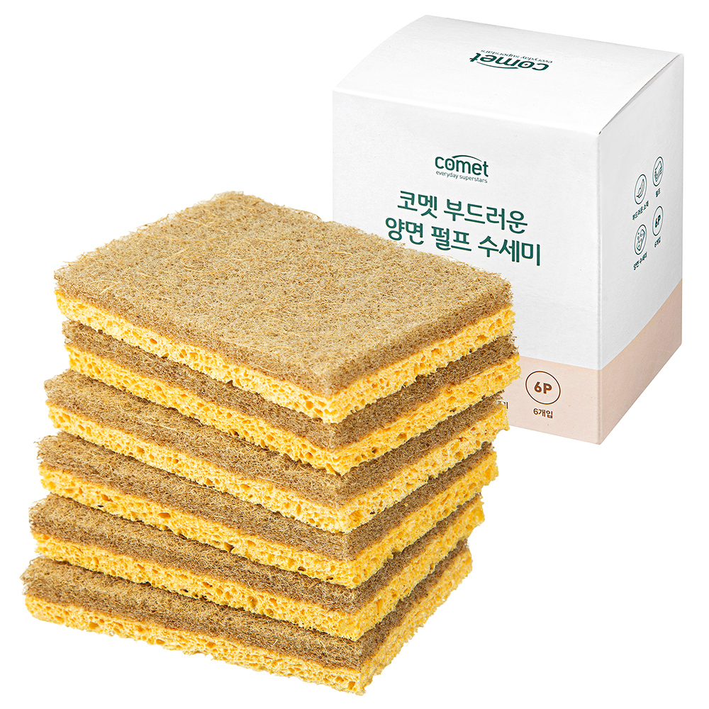코멧 부드러운 양면 펄프 천연 수세미 5,070원