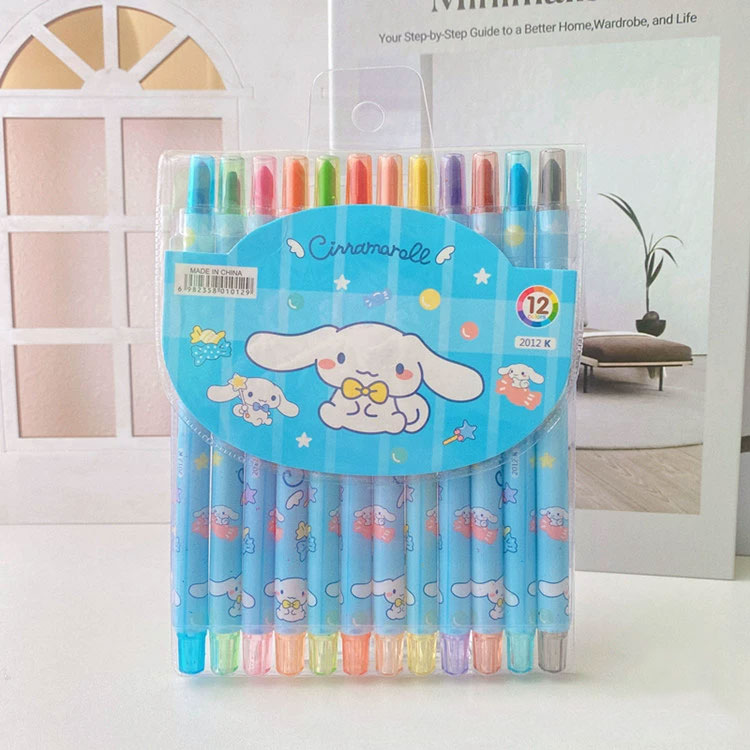 [아띠엘] 산리오 캐릭터 시나모롤 돌돌이 색연필 12색 유아 키즈 입학준비물 신학기 새학기 생일선물, 1개, 12색 8,600원