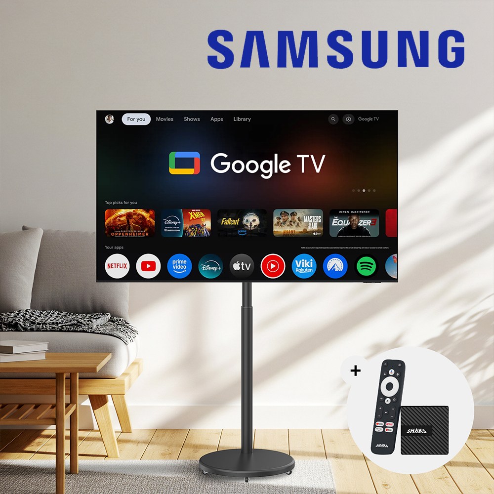 삼성 4K 스마트 사이니지 TV 삼텐바이미 패키지 이동식 거치대 대형TV 소형TV 모니터 [셋탑박스 선택행] 658,000원