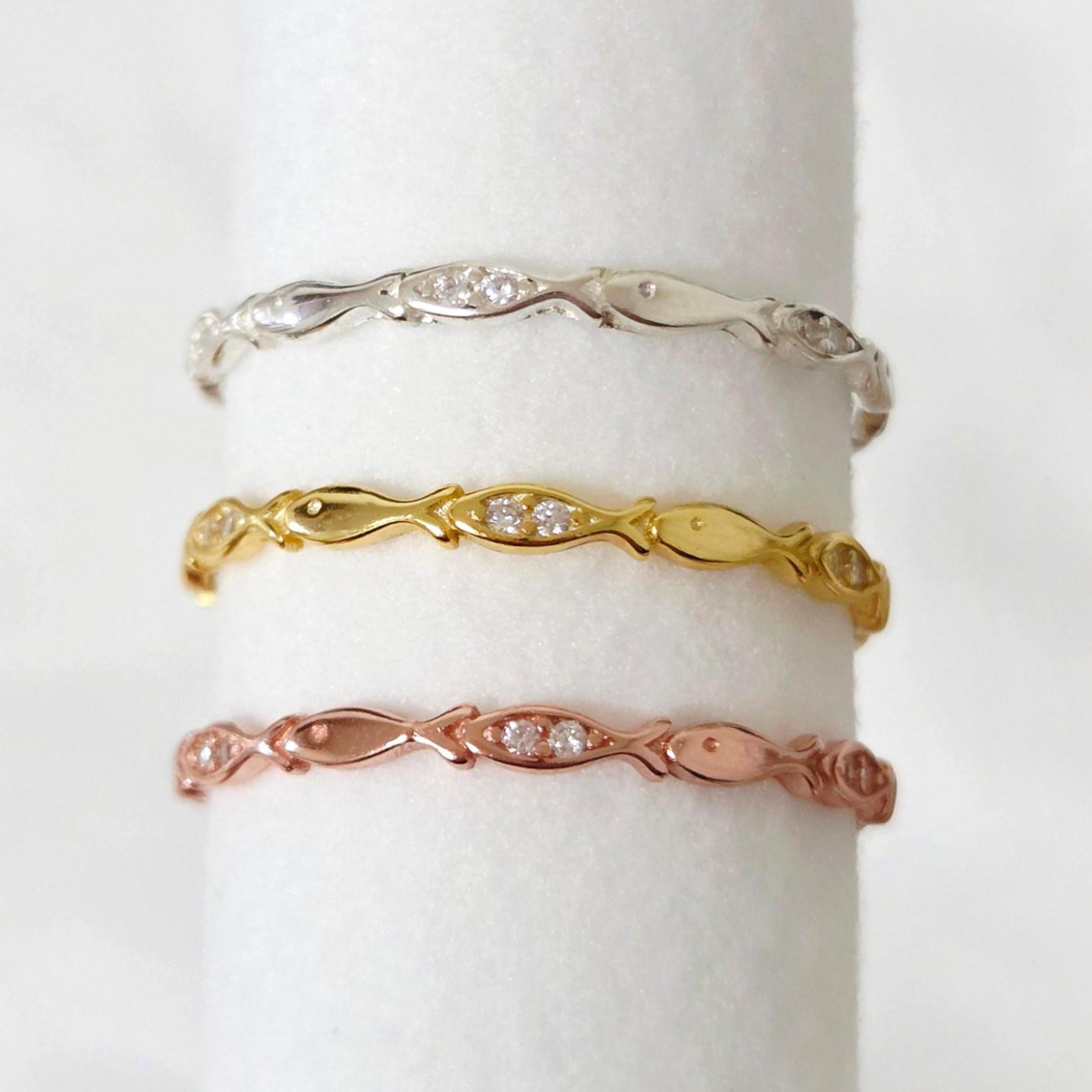 실버925 여성 큐빅 물고기 행운 애끼 은 반지 순은 새끼반지 21,800원