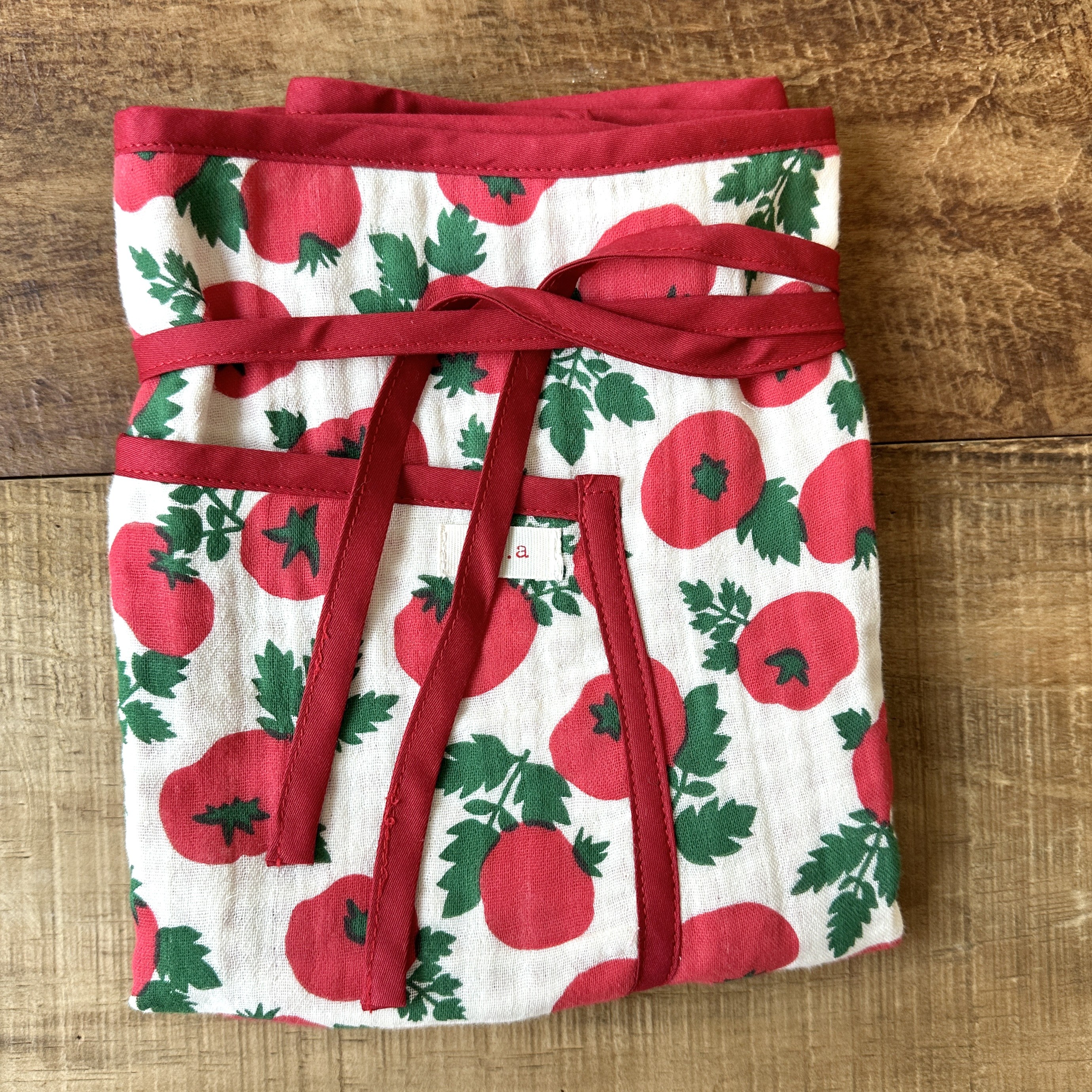 누아(nu.a) 양면 체크 리버시블 4중거즈 허리앞치마 24,900원