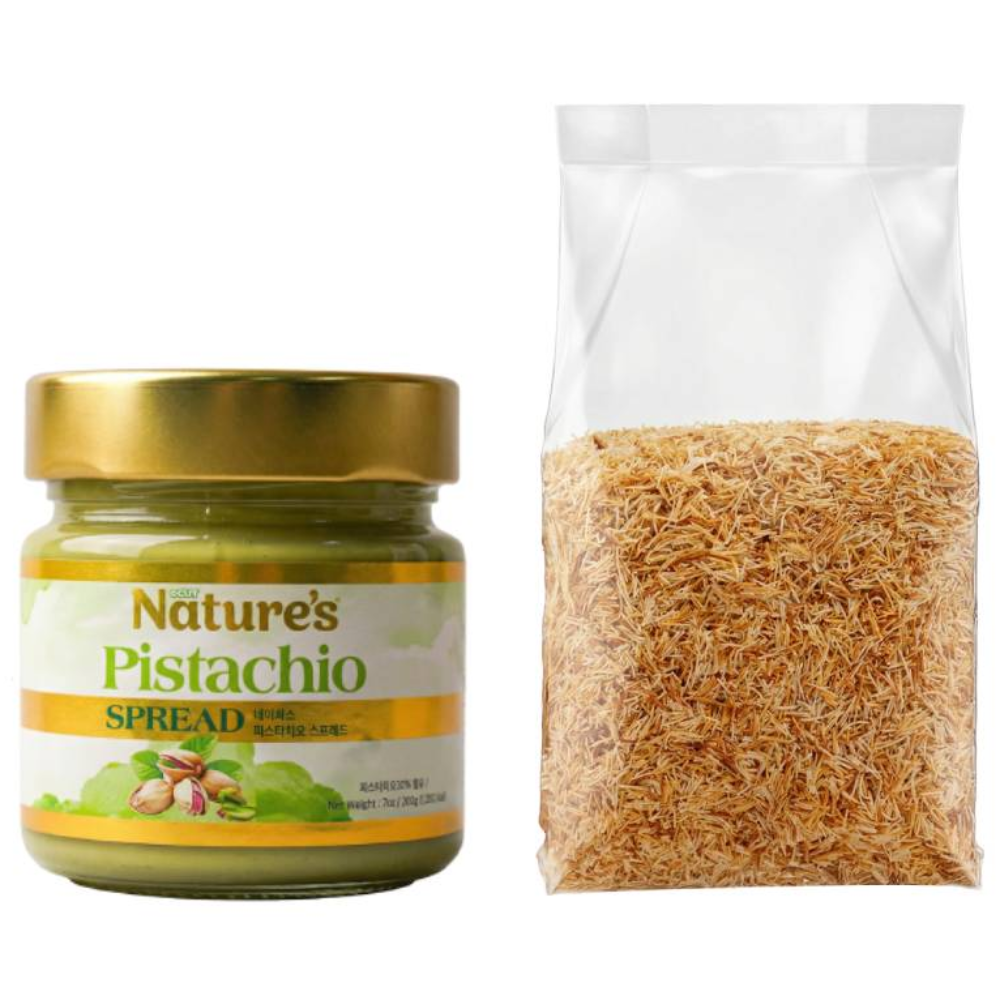 네이쳐스 피스타치오 스프레드 200g 1개 + 로얄 카다이프면 500g 1개, 1개, 700g, 현재가 19,900원