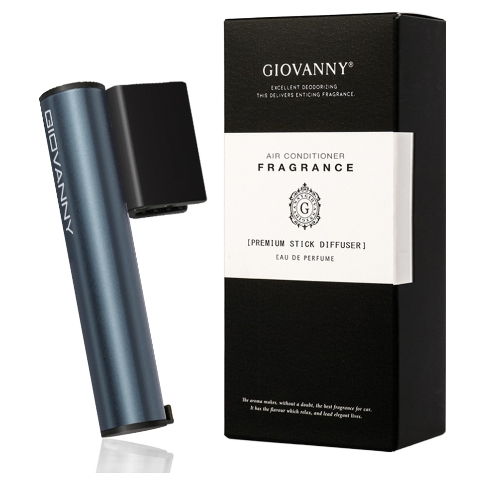 GIOVANNY 파워스틱 하프타입 차량용 방향제 케이스 1p + 리필 5g 2p, 시안 블루(아베피치), 1세트 9,900원