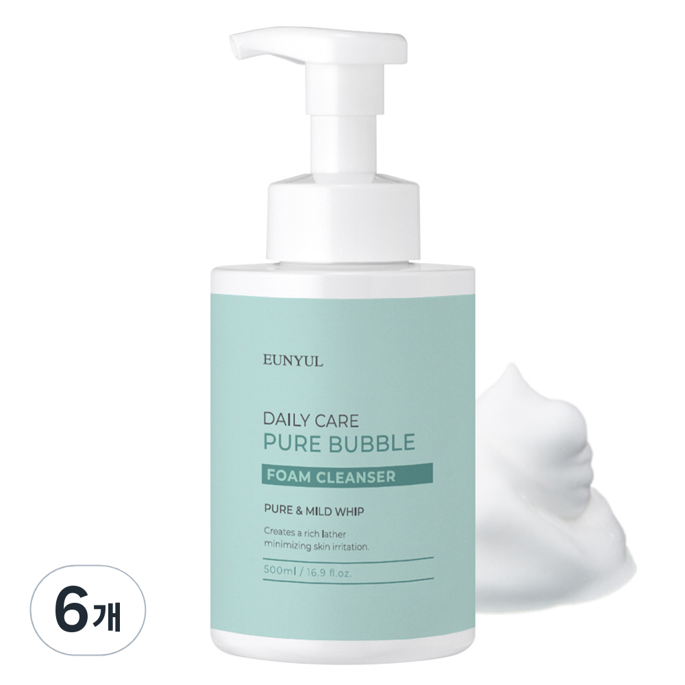 은율 데일리케어 퓨어 버블 약산성 5.5 폼클렌징, 500ml, 6개 76,800원