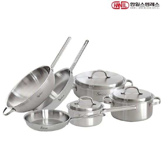한일STS 스플릿 인덕션 통5중 스텐304 냄비후라이팬세트 6종 편16+양20+전24+후20+28+웍28 228,000원