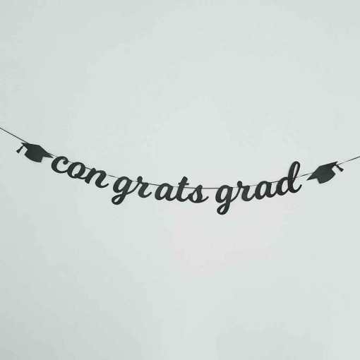 졸업 축하 가랜드 GONGRATS GRAD 블랙 글리터 파티 가랜드 포토존 장식 5,630원