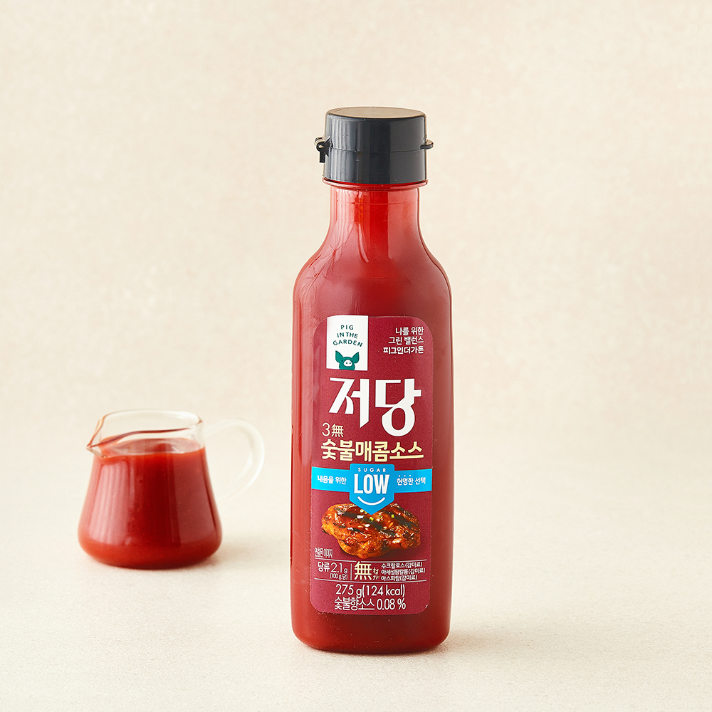 [로켓프레시] 피그인더가든 저당 숯불매콤 소스, 275g, 1개 3,680원