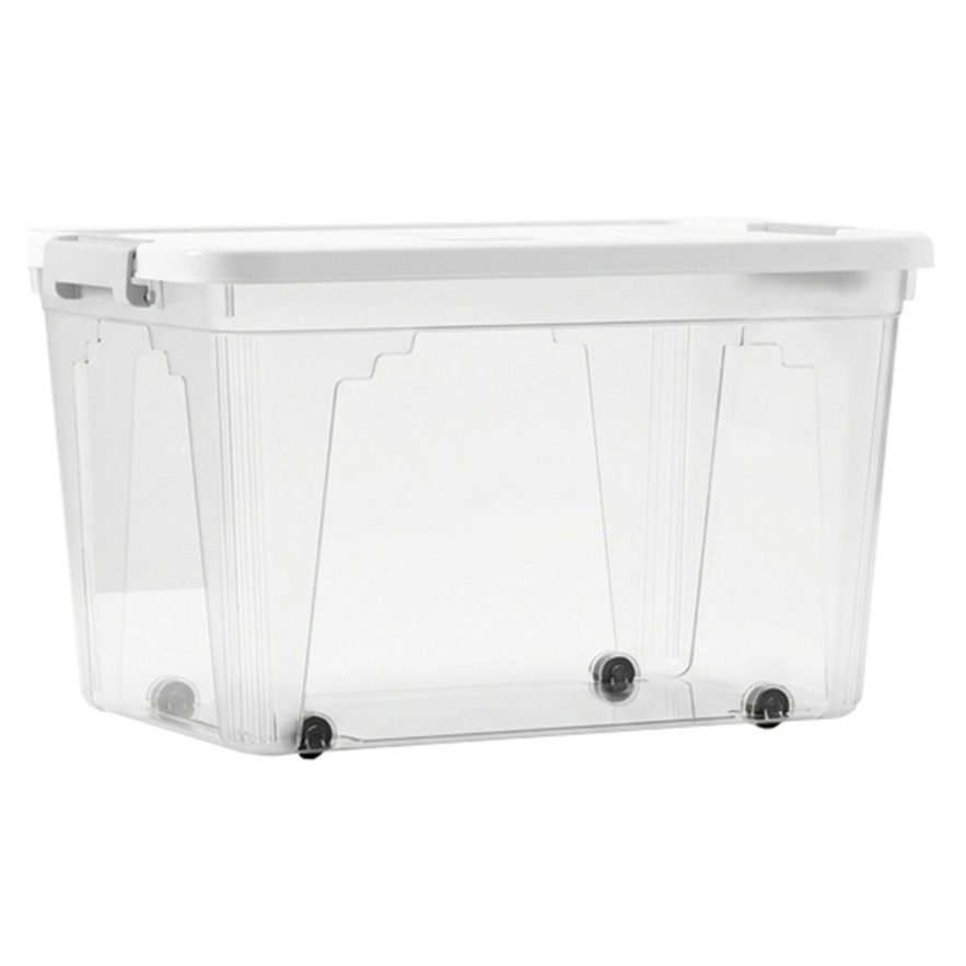 앞날창창 플라스틱 리빙박스 수납 정리함, 투명 + 화이트, 1개 20,160원