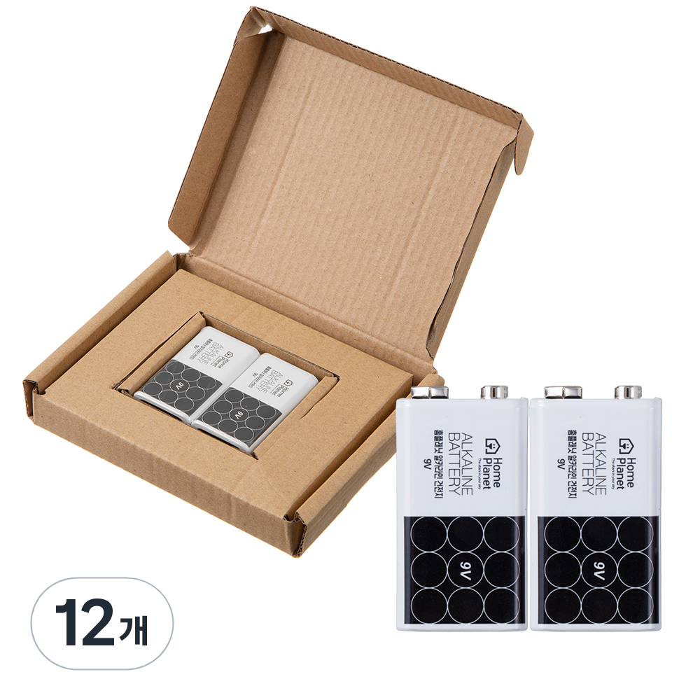 홈플래닛 알카라인 건전지 9V 15,880원
