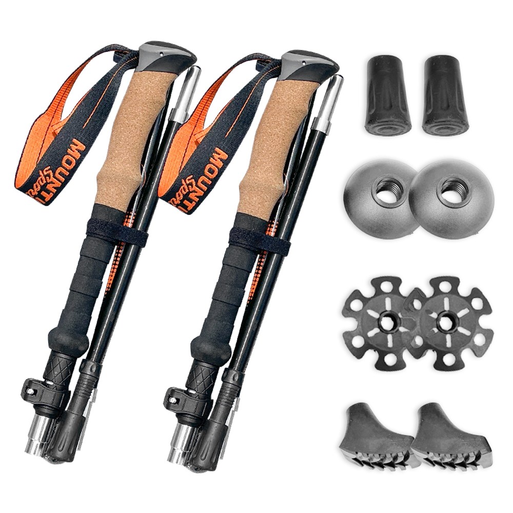 마운티그로 초경량 접이식 4단 등산스틱 세트 장비 등산용 지팡이 스틱 21,900원