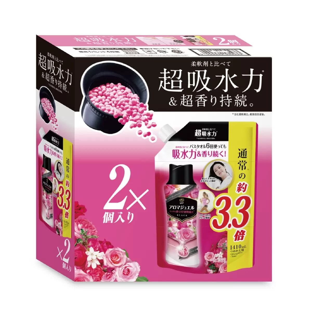 레노아 아로마 쥬얼 향기 전용 비즈 앤틱 로즈 & 플로럴 리필 특대 1,080mL, 2개, 1.41L 54,900원