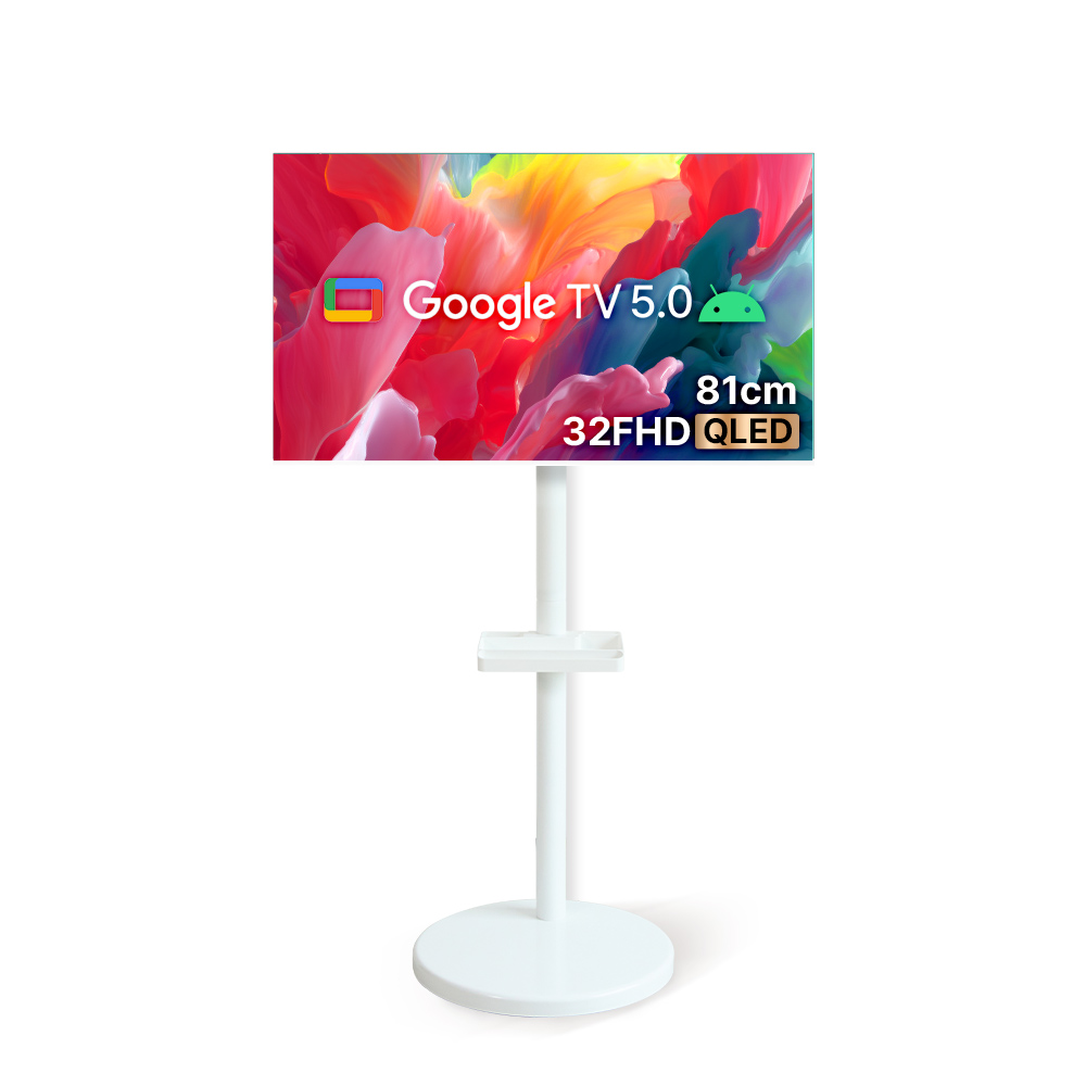 무빙큐빅스 화이트에디션 32인치 FHD QLED 삼탠바이미 퍼스트 셋트 이동식 스마트TV 삼텐바이미 중소바이미, 고객직접설치, 스탠드형, 삼탠바이미 퍼스트, 81cm/32인치 299,000원