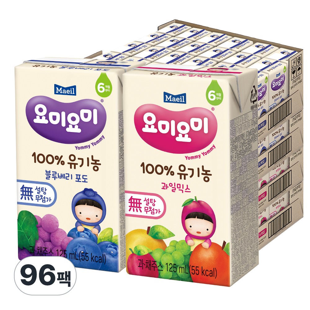 맘마밀 요미요미 유기농주스 모음전 옵션 택1 58,000원