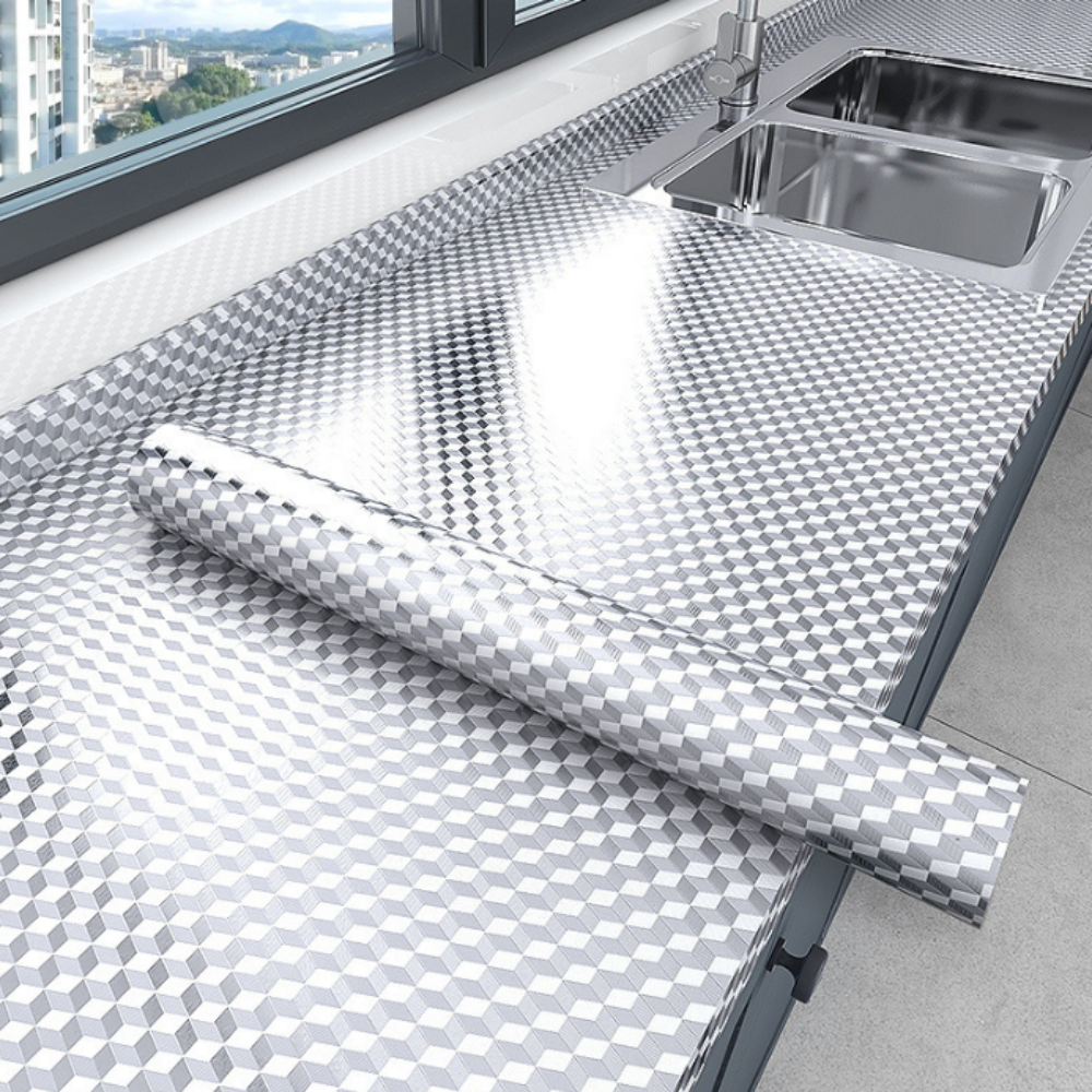 오어브랜드 주방 싱크대 타일 벽 가스렌지 오염방지 알루미늄 시트지, 1세트 6,990원