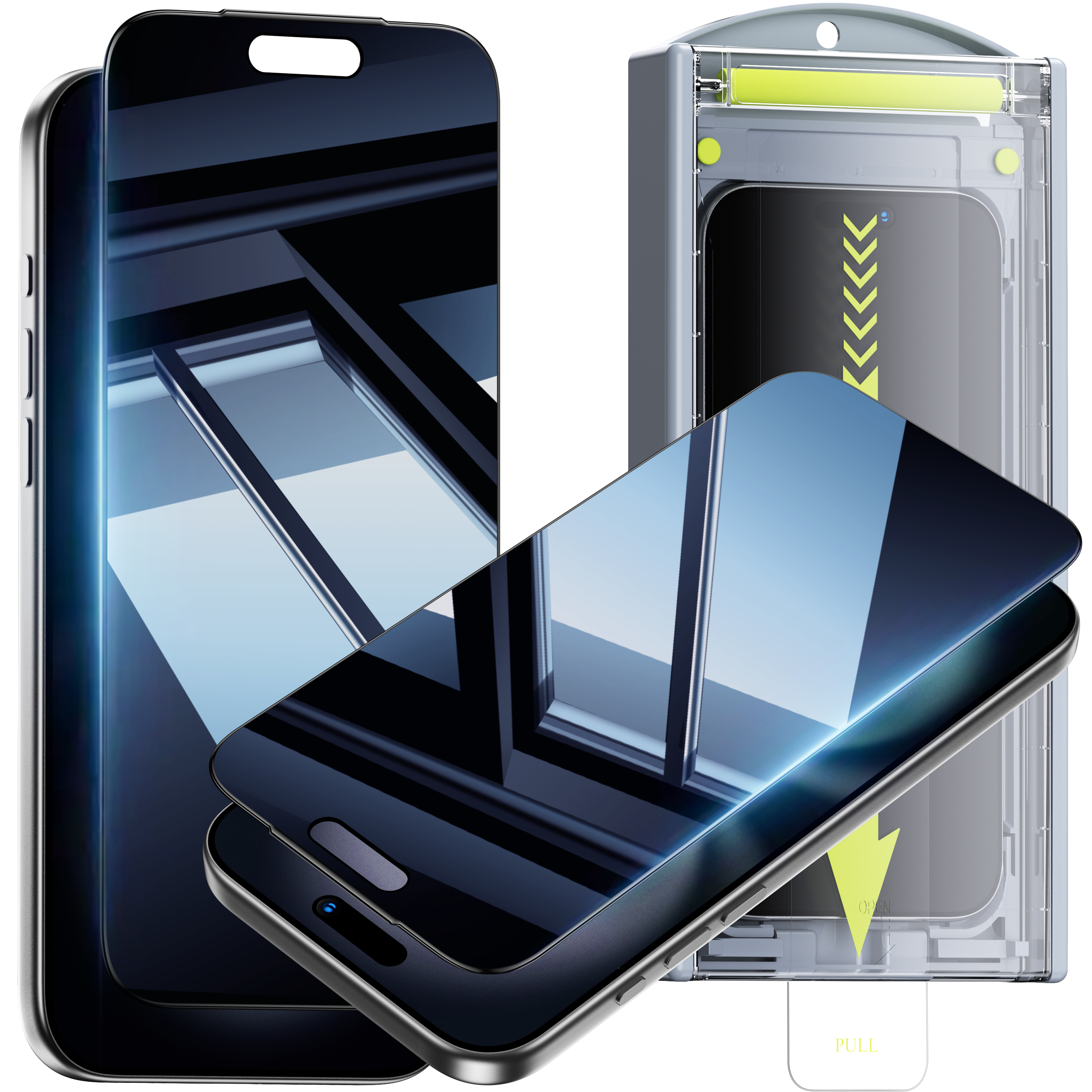 WSKEN 전방향 360도 사생활보호지문방지필름 Easy 자동부착, 2개 32,500원