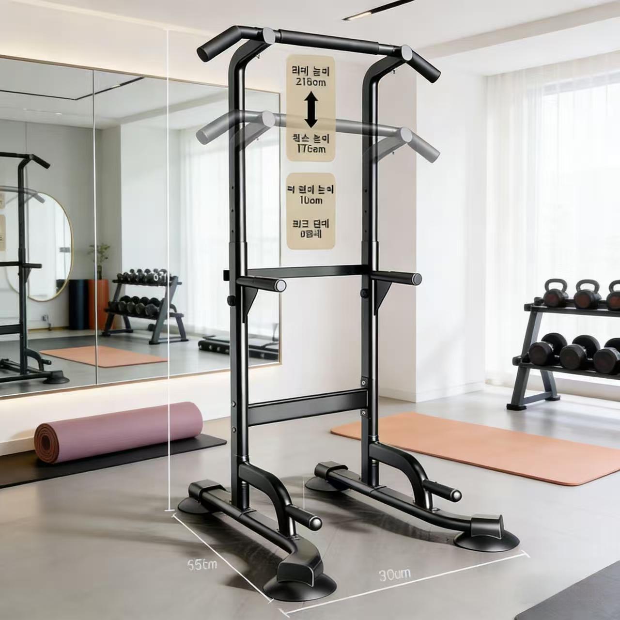 철봉 실내 치닝 운동용 봉 바닥 설치형 행잉 봉 홈트레이닝 용품 접이식 가정용 운동 기구, 블랙-철봉 110,000원