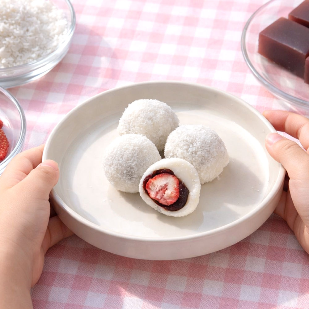 요리하는 떡카소 딸기 찹쌀떡 만들기 유치원 어린이집 초등 어린이 체험 DIY 키트, 1세트 7,000원