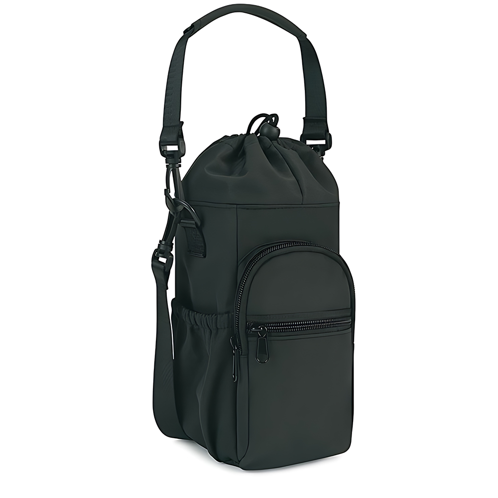 이중지퍼 보온보냉 텀블러 크로스백 물병 가방, 1개, 블랙 10,900원