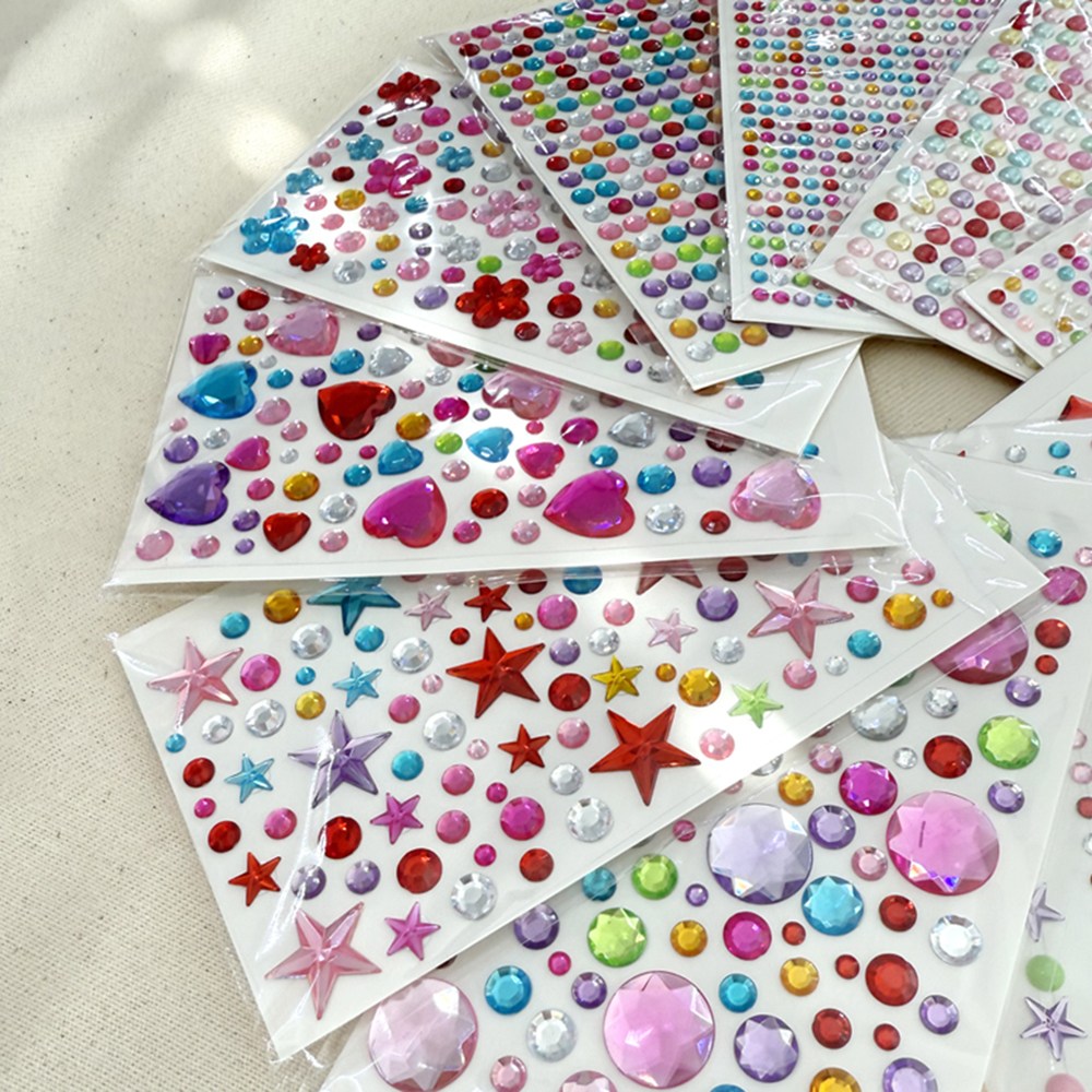 보석스티커 10종 1세트 큐빅스티커 비즈스티커 진주,하트,꽃,원형,별 스티커 6,890원