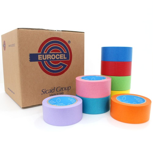 (BOX)유로피안 컬러마스킹 테이프 (1박스) 종이테이프, 레드 62,500원